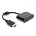 DeLOCK 63000 video cable adapter 0.18 m USB Type-C HDMI + USB Type-C Black