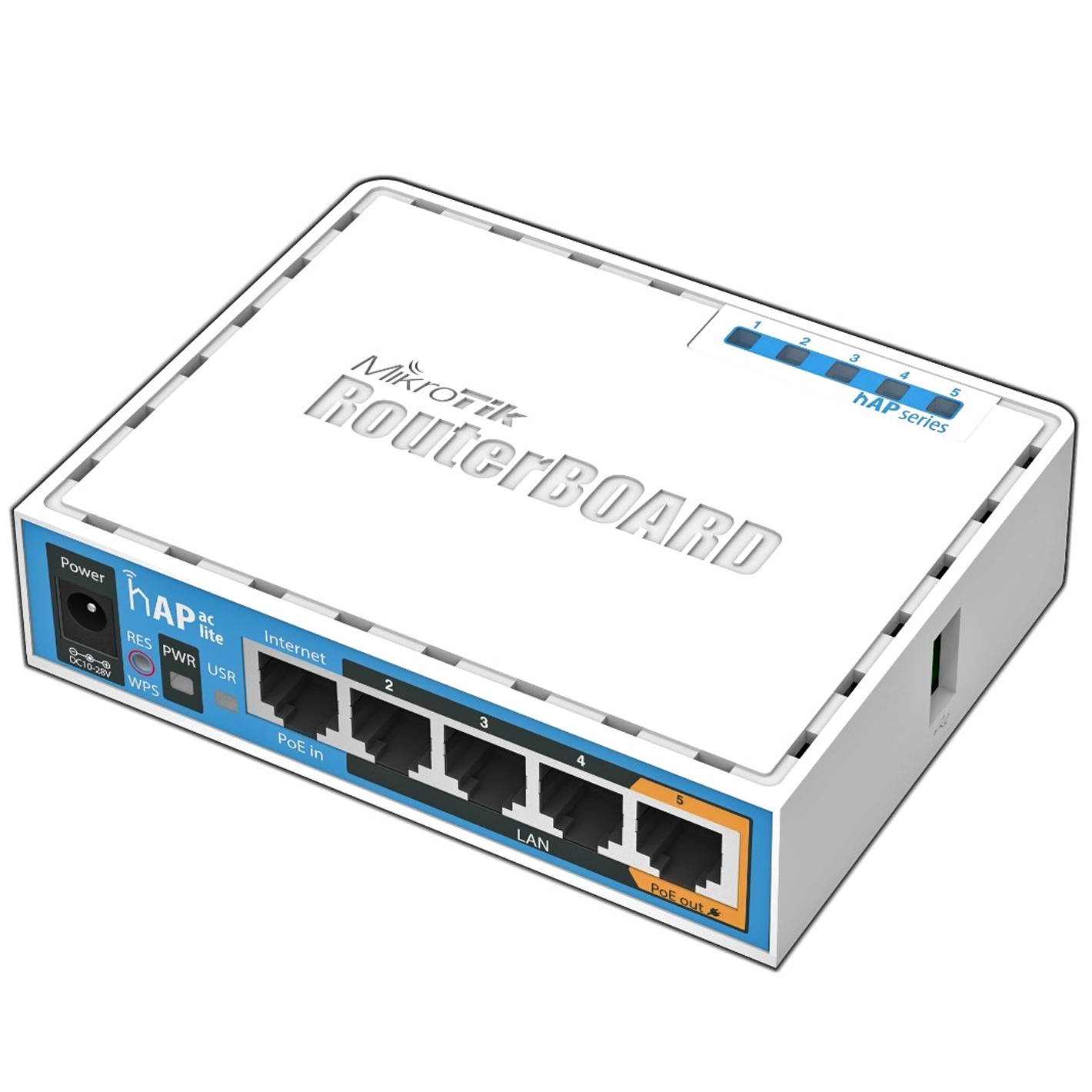 Image of Mikrotik HAP ac lite 733 Mbit/s White Power over Ethernet (PoE)