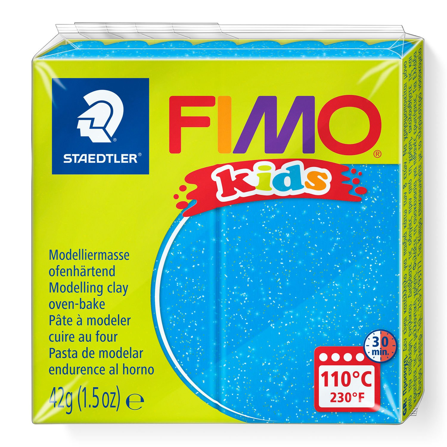 EU Product - Mod.masse Fimo kids blau glitter