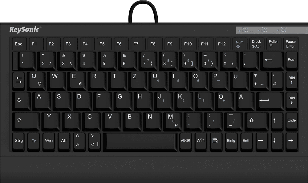 KeySonic ACK-595C+ (US) keyboard Home USB QWERTY US English Black