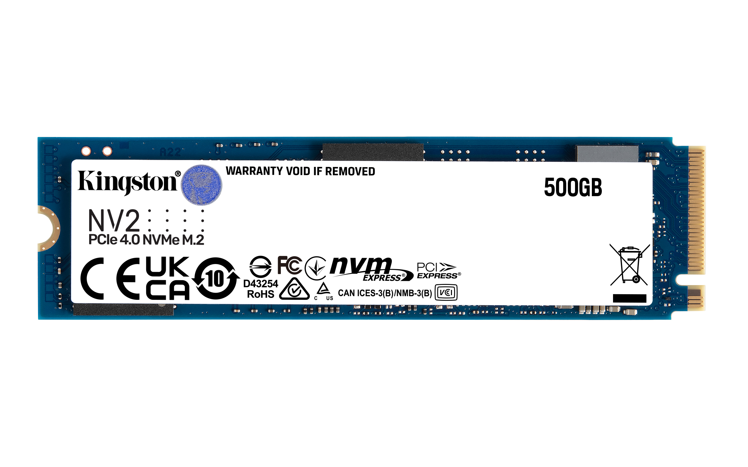 Image of Kingston Technology 500G NV2 M.2 2280 PCIe 4.0 NVMe SSD