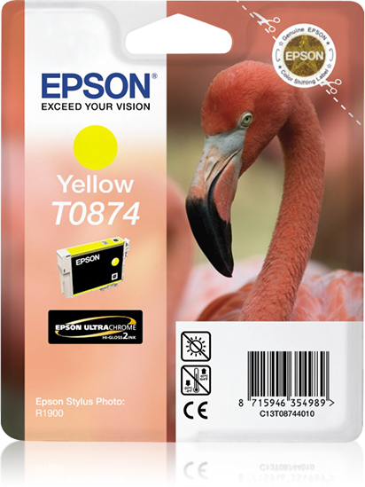Epson C13T08744010/T0874 Ink cartridge yellow, 1.16K pages ISO/IEC 24711 11,4ml for Epson Stylus Photo R 1900