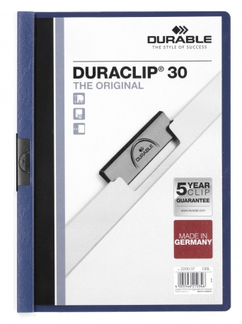 Image of Durable Duraclip 30 report cover Blue, Transparent PVC