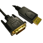 Cables Direct DisplayPort - DVI, 1m DVI-D Black
