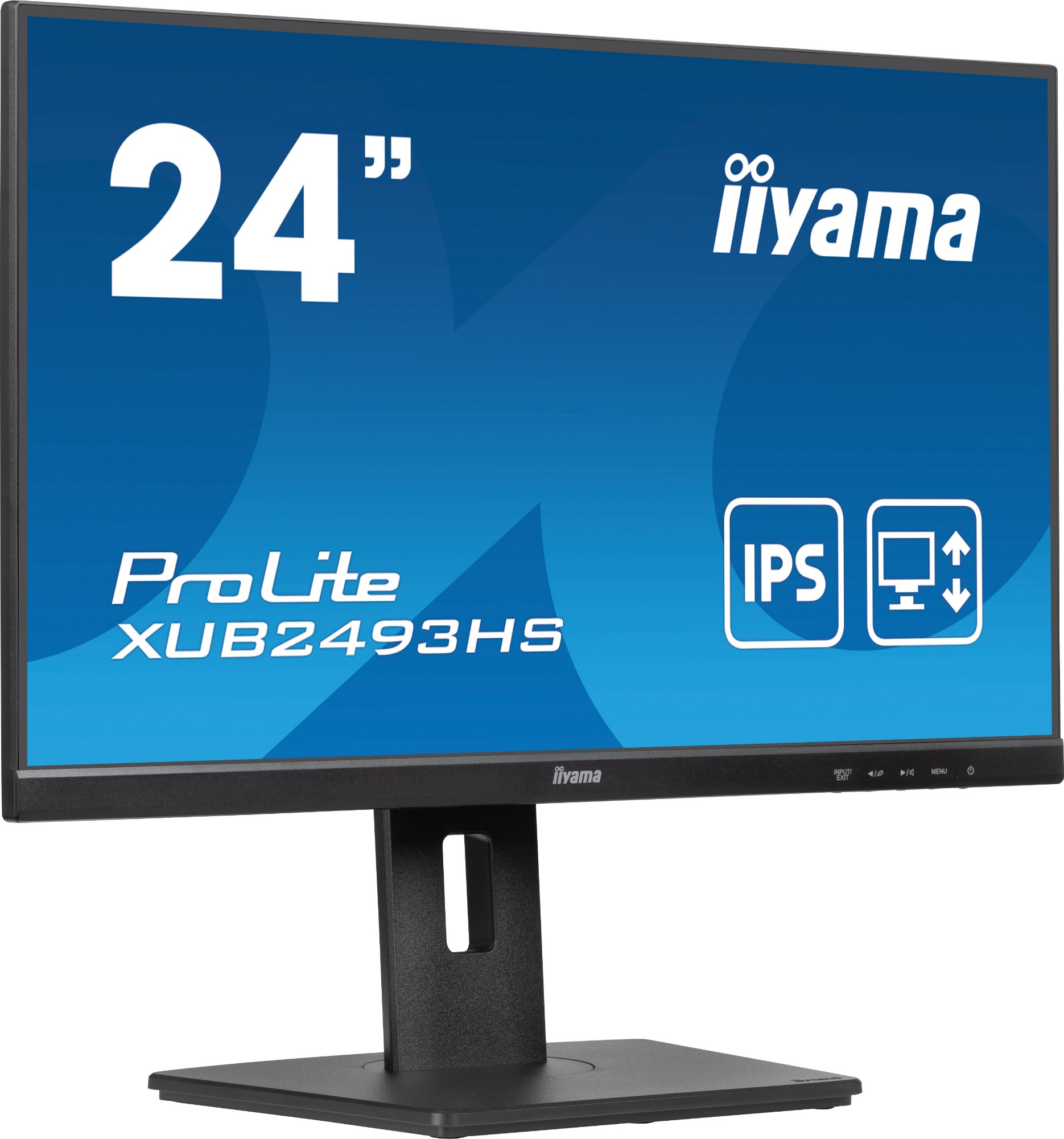 iiyama ProLite 24” IPS 3-side borderless monitor with height adjustable stand