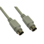 Cables Direct 8 Pin Mini Din - 2 Mm coaxial cable 2 m 8 pin din Grey