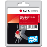 AgfaPhoto APCCLI551XLSET inktcartridge 4 stuk(s) Zwart, Cyaan, Magenta, Geel
