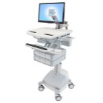 Ergotron StyleView Aluminium, Grey, White Flat panel Multimedia cart