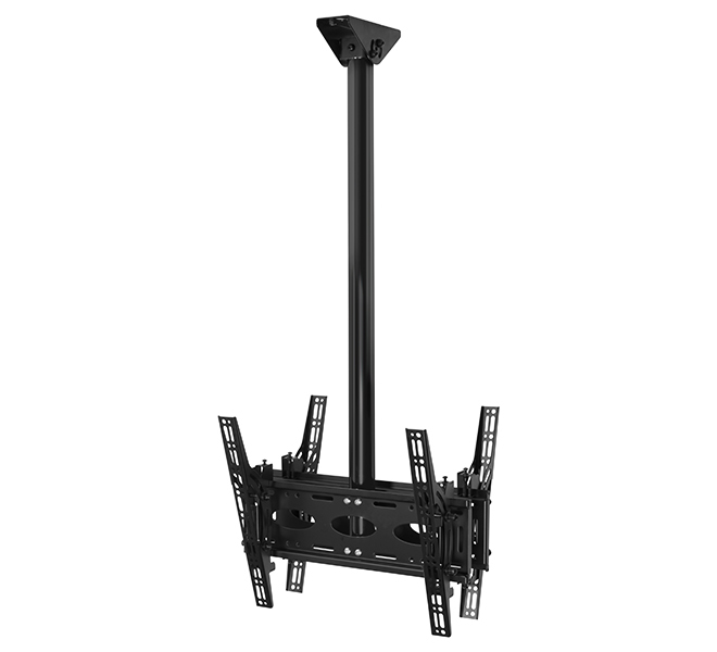 Image of B-Tech Back-to-Back Universal Flat Screen Ceiling Mount with Tilt...
