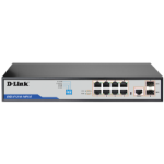 D-LINK | DGS-F1210-10PS-E | 10 Port Gigabit Smart Managed PoE+ Switch with 8 Long Reach PoE Ports and 2 SFP Ports