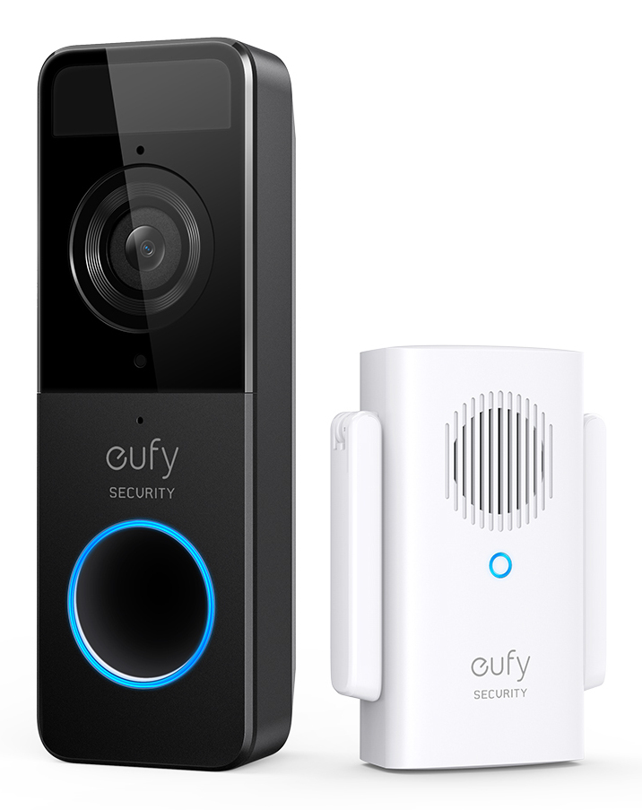 Eufy Security. Wi-Fi Video Doorbell Kit. White. 1080p-Grade Resolution
