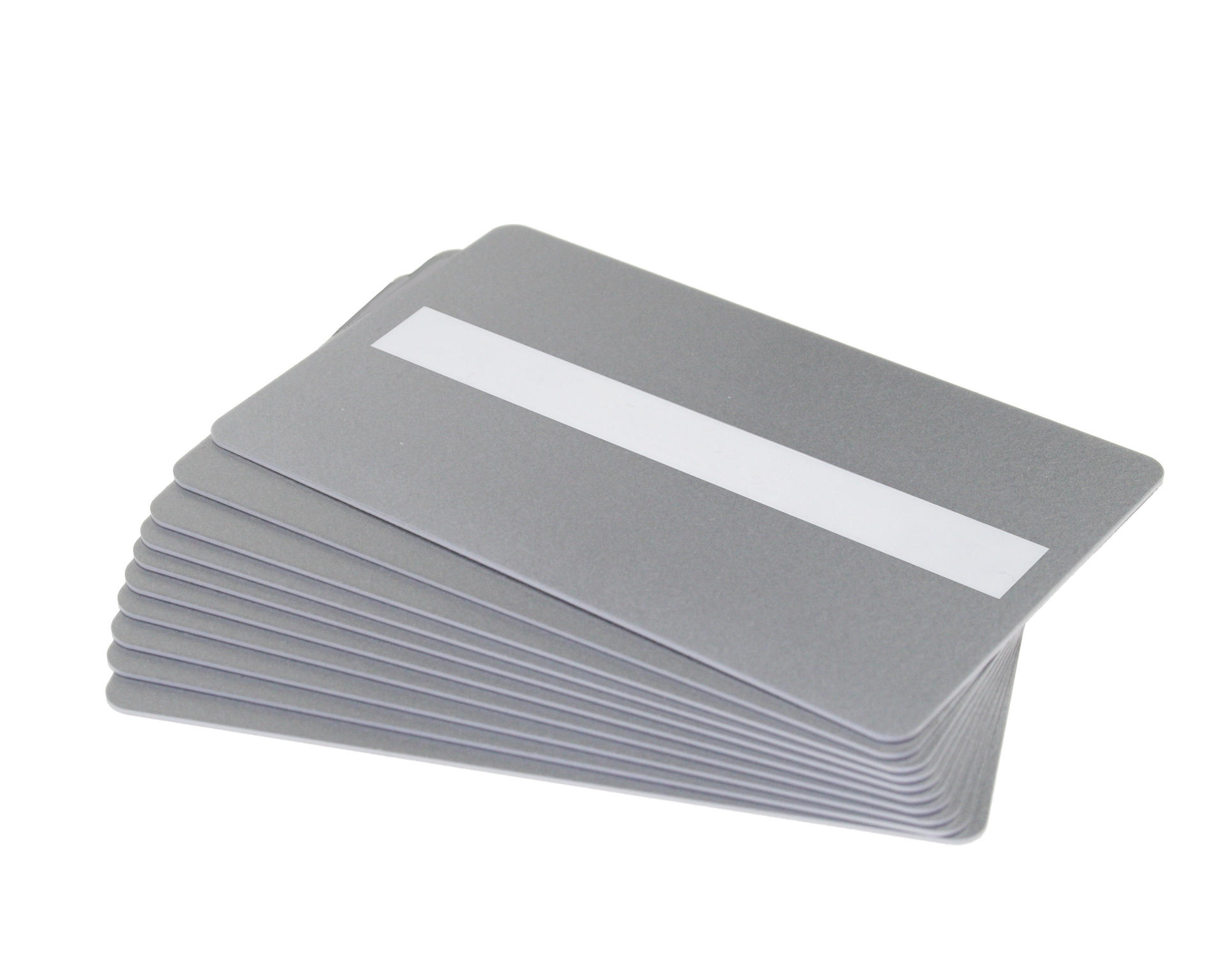 Image of Newbold Silver 760 Micron Plastic Cards with Signature Strip (Pack...