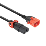 ACT Netsnoer C14 IEC Lock+ Dual Locking - C15 IEC Lock+ zwart 1 m, PC3868