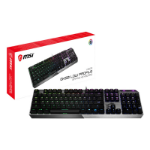 MSI VIGOR GK50 LOW PROFILE Mechanical Gaming Keyboard 'Belgian-Layout, KAILH Low-Profile Switches, Multi-Layer RGB LED Backlit, Tactile, Floating Key Design'