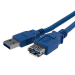 StarTech.com Cable 1m Extensión Alargador USB 3.0 SuperSpeed - Macho a Hembra USB A - Extensor - Azul