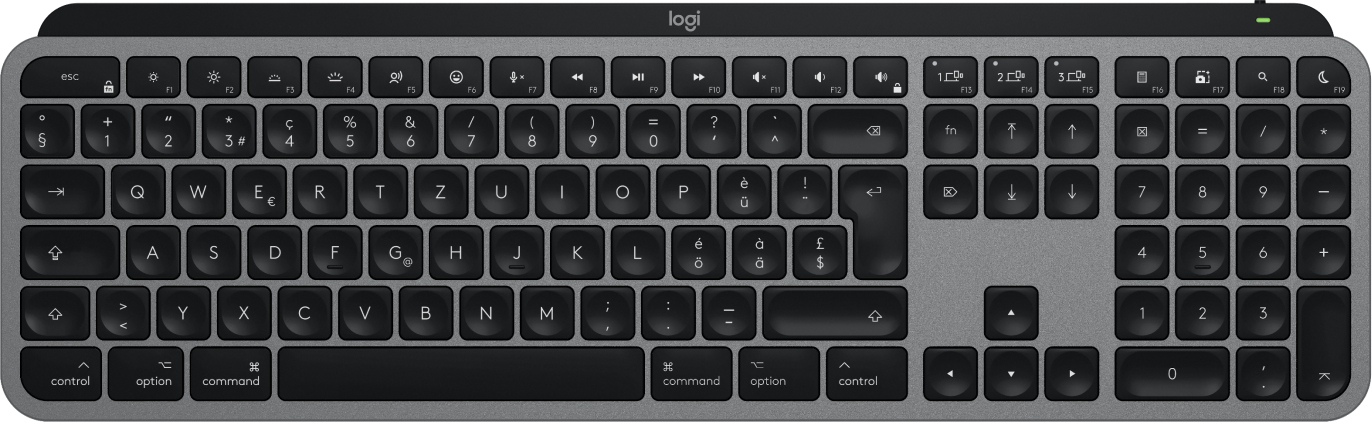 Logitech MX Keys S for Mac keyboard Office RF Wireless + Bluetooth QWE