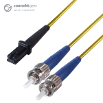 connektgear 5m Duplex Fibre Optic Multi-Mode Cable OM1 62.5/125 Micron MT to ST Yellow