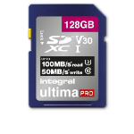Integral 128GB SD CARD SDXC UHS-1 U3 CL10 V30 UP TO 100MBS READ 70MBS WRITE