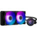 MSI MAG CORELIQUID 240R V2 Liquid CPU Cooler '240mm Radiator, 2x 120mm ARGB PWM Fan, ARGB lighting, Center Supported, Compatible with Intel and AMD Platforms, Latest LGA 1700 ready'