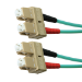 Cablenet 0.5m OM4 50/125 SC-SC Duplex Aqua LSOH Fibre Patch Lead