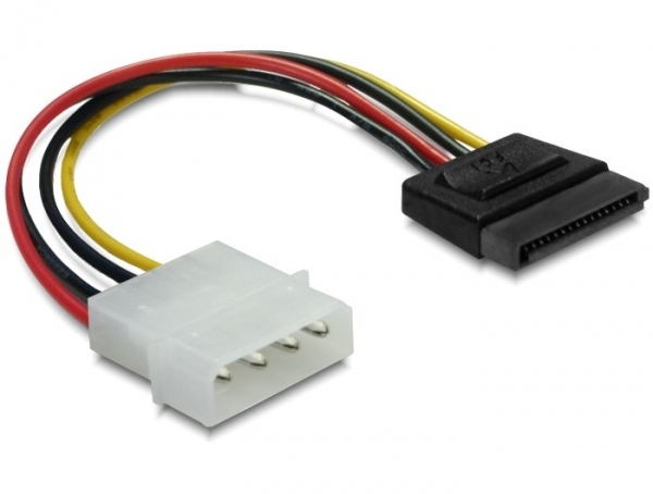 Image of DeLOCK Cable Power SATA HDD > 4pin male – straight 0.12 m