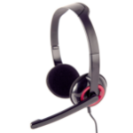 Gembird MHS-002 hoofdtelefoon/headset Bedraad Hoofdband Oproepen/muziek Zwart, Rood