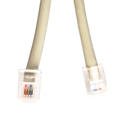 Videk 4 POLE RJ11 Plug to Plug ADSL Cable 1Mtr