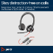 POLY Blackwire 8225 Stereo USB-C Headset +USB-C/A Adapter