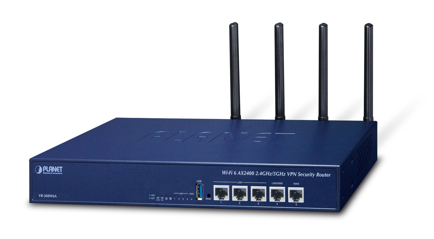 Image of PLANET Wi-Fi 6 AX2400 2.4GHz/5GHz wireless router Gigabit Ethernet...