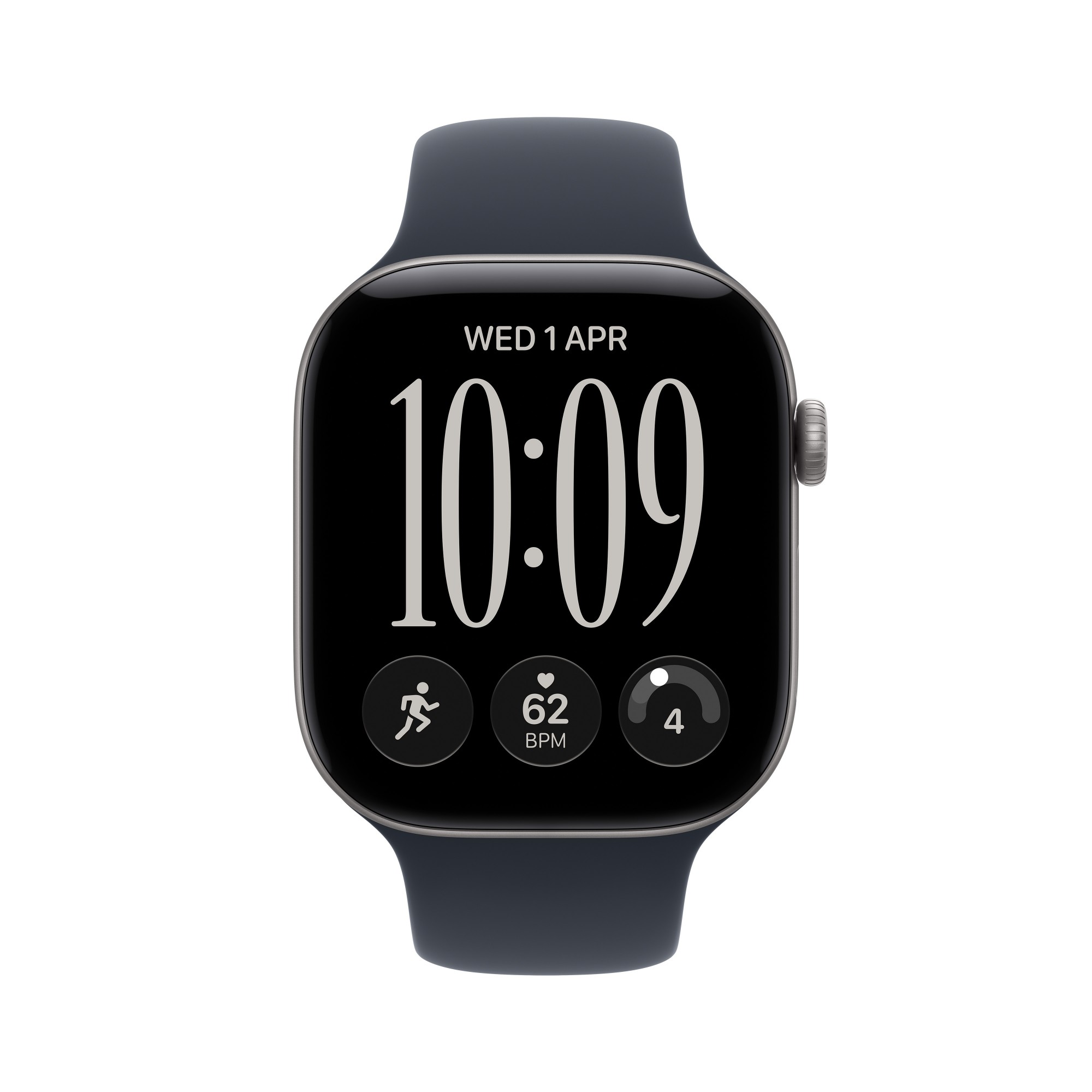 Apple Watch Series 12 GPS 46mm Space Grey Aluminium Case with Navy Blue Sport Band - S/M