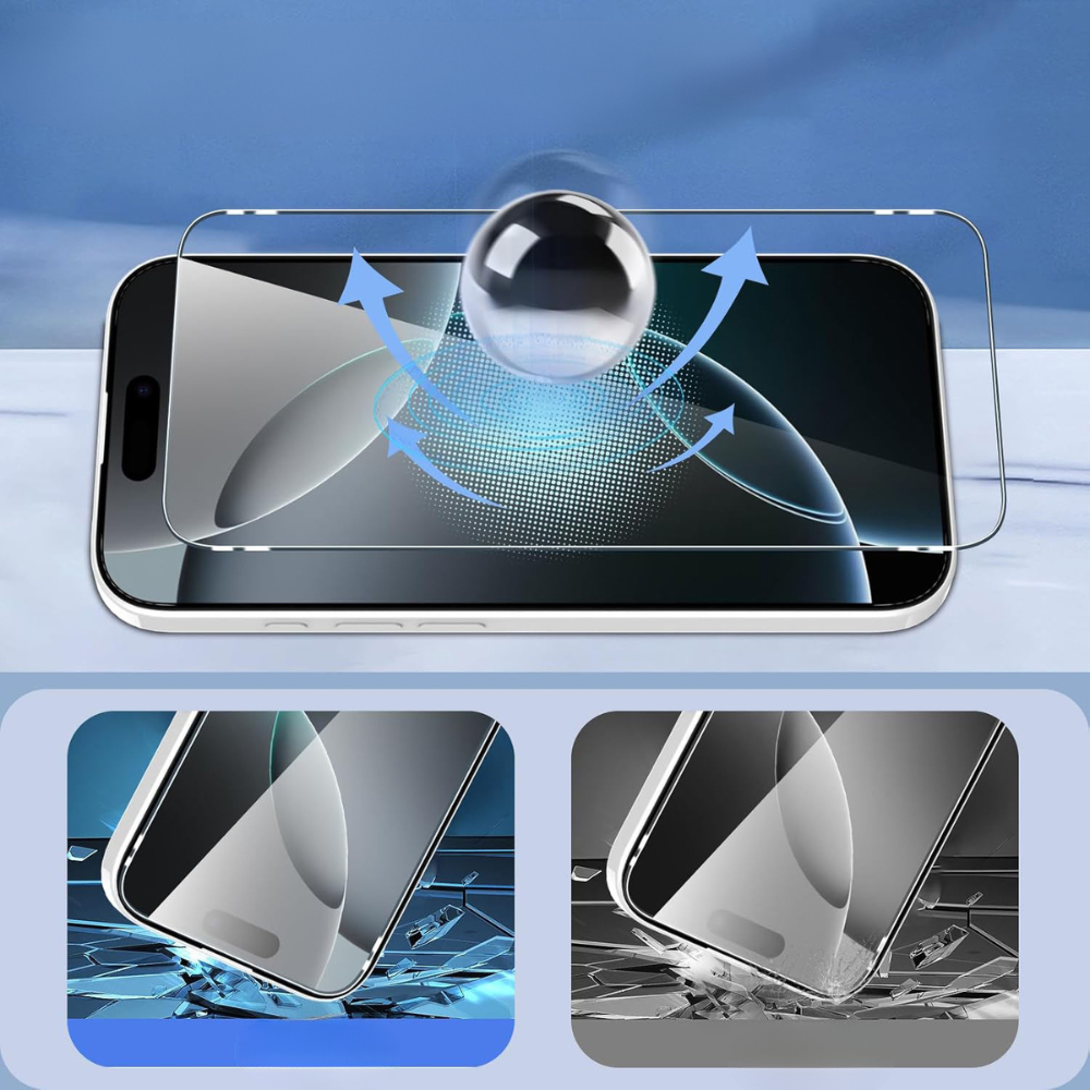 Apple iPhone 16E/14/13/13 Pro 2D Tempered Glass Screen Protector- 2 Pack thumbnail