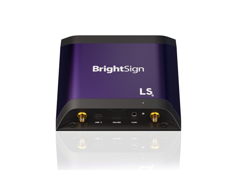 Image of BrightSign LS445 digital media player Black, Purple 4K Ultra HD Wi-Fi