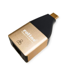 ROLINE 12.02.1111 cable gender changer USB Type C RJ-45 Black, Gold