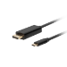 Lanberg CA-CMDP-10CU-0010-BK video cable adapter 1 m USB Type-C DisplayPort Black