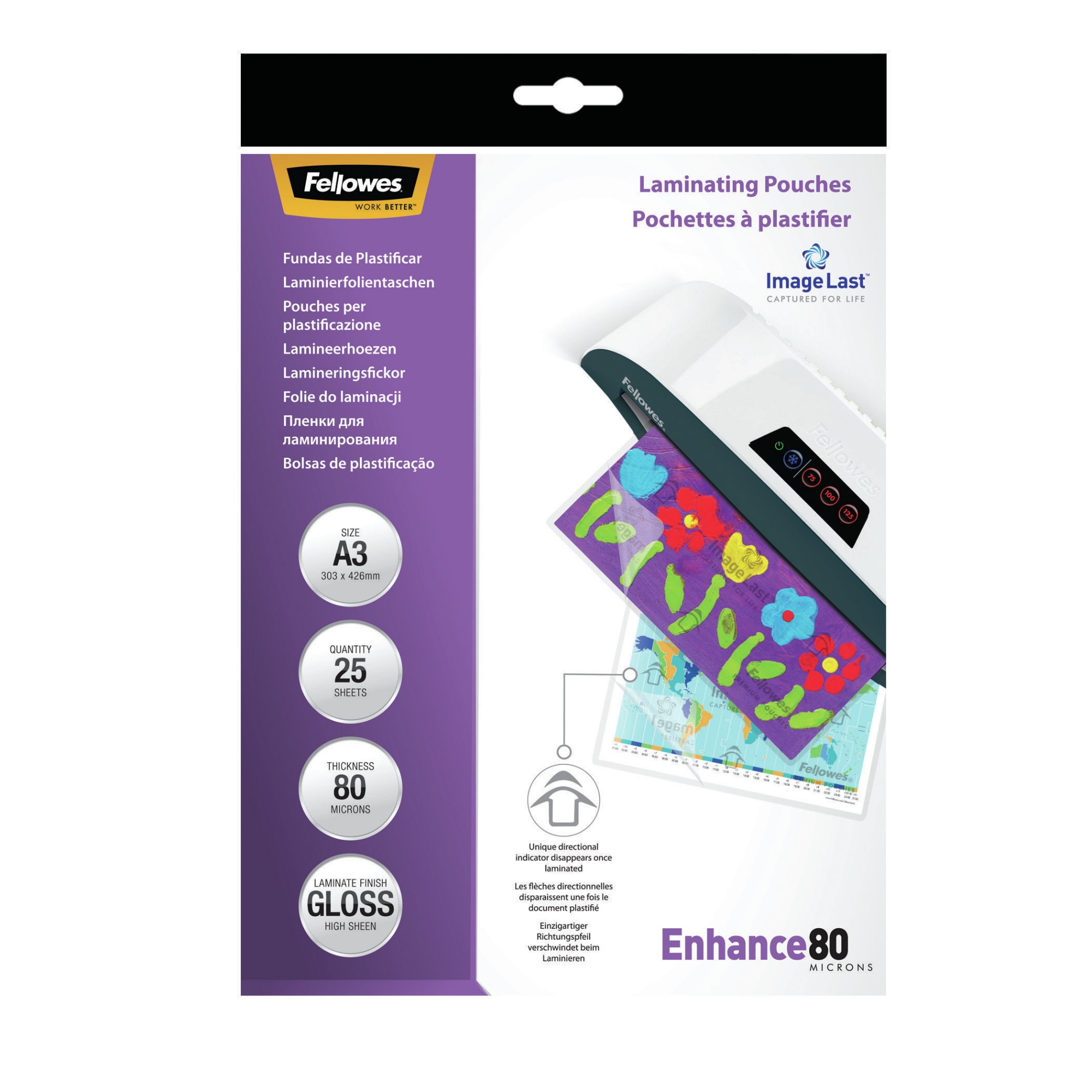 Fellowes ImageLast A3 80 Micron Laminating Pouch - 25 pack