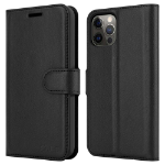 JLC iPhone 13 Genuine V2 Leather Wallet - Black