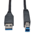Tripp Lite U322-010-BK USB 3.2 Gen 1 SuperSpeed Device Cable (A to B M/M) Black, 10 ft. (3.05 m)