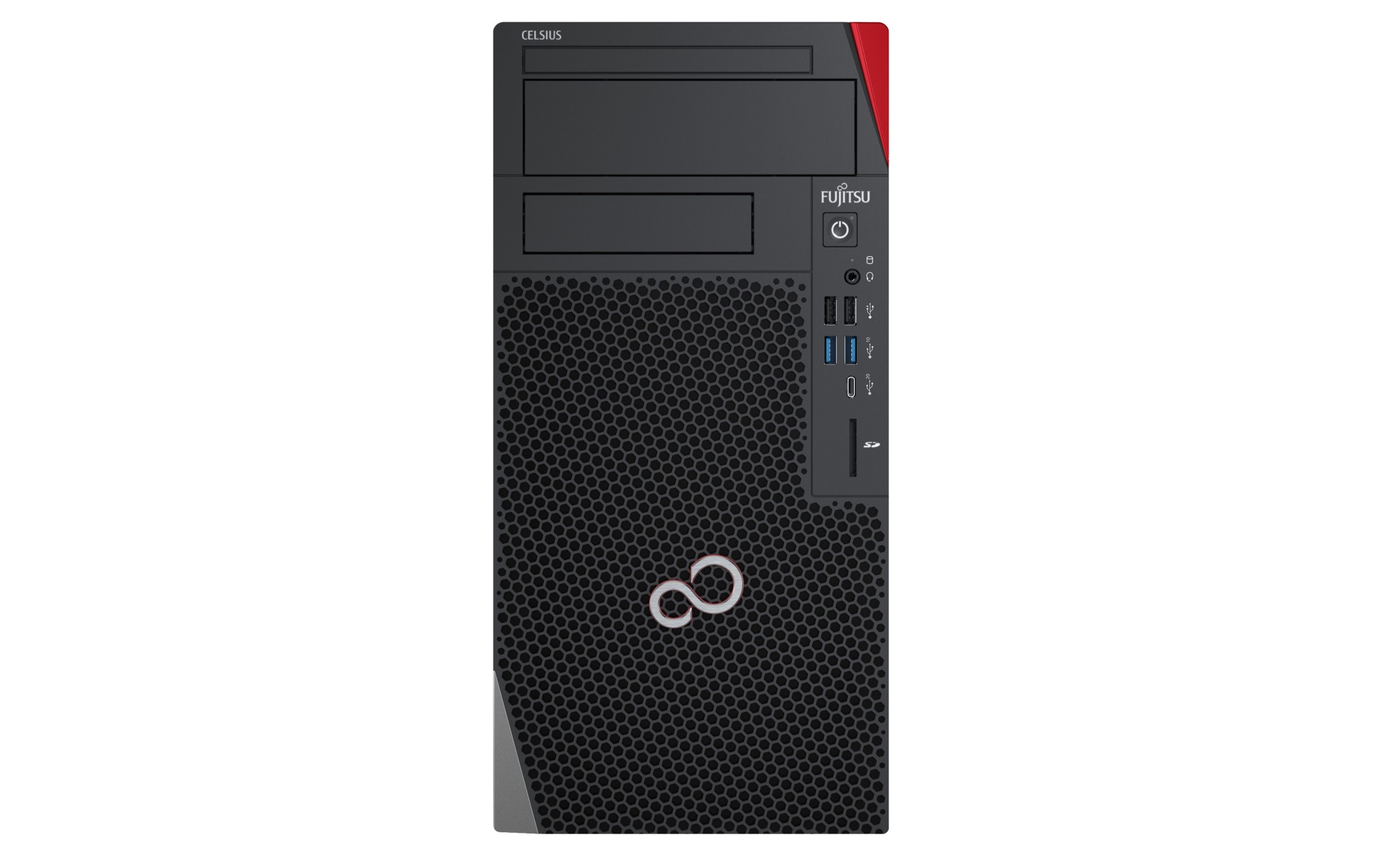 Fujitsu CELSIUS W5011 i7-11700 Desktop Intel® Core™ i7 16 GB DDR4-SDRAM 512 GB SSD Windows 11 Pro Workstation Red, Black