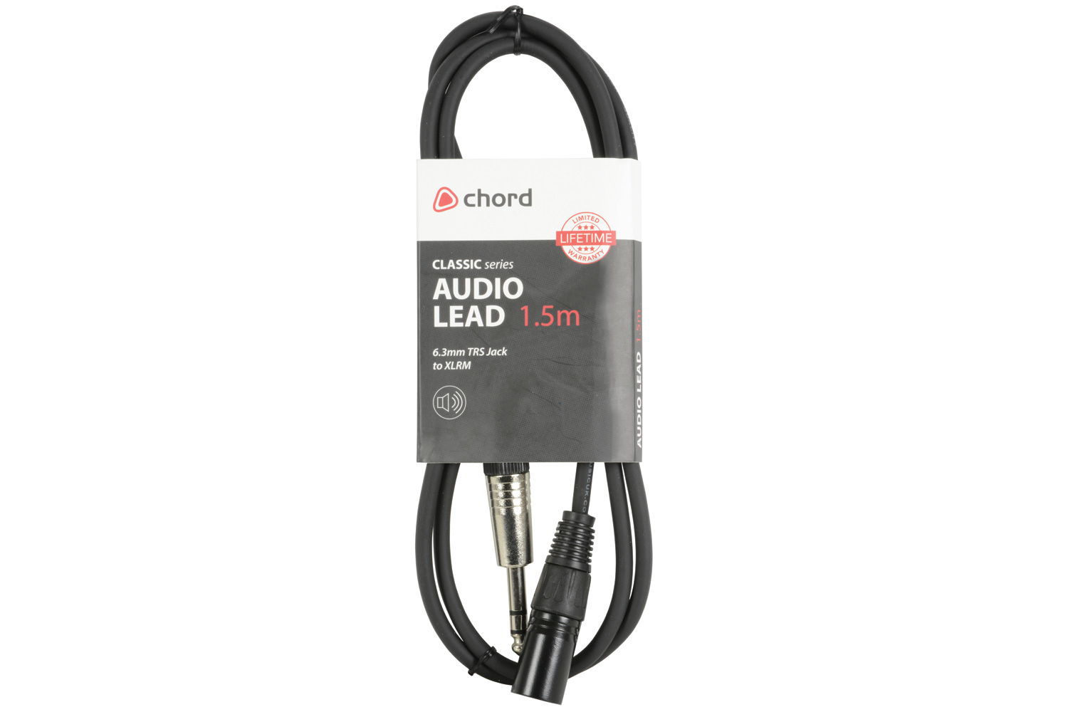 Photos - Cable (video, audio, USB) Chord Electronics 190.048UK audio cable 1.5 m 6.35mm TRS XLR Black 