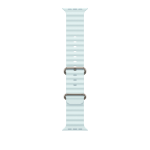 Apple 49mm Ice Blue Ocean Band - Natural Titanium Finish