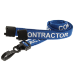 Digital ID 15mm Recycled Blue Contractor Lanyards with Plastic J Clip (Pack of 100)