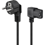 Goobay Angled IEC Cord on Both Sides, 5 m, Black