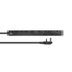 Lanview LVR-3MUK-SPD-UK8 power distribution unit (PDU) 8 AC outlet(s) 1.4U Black