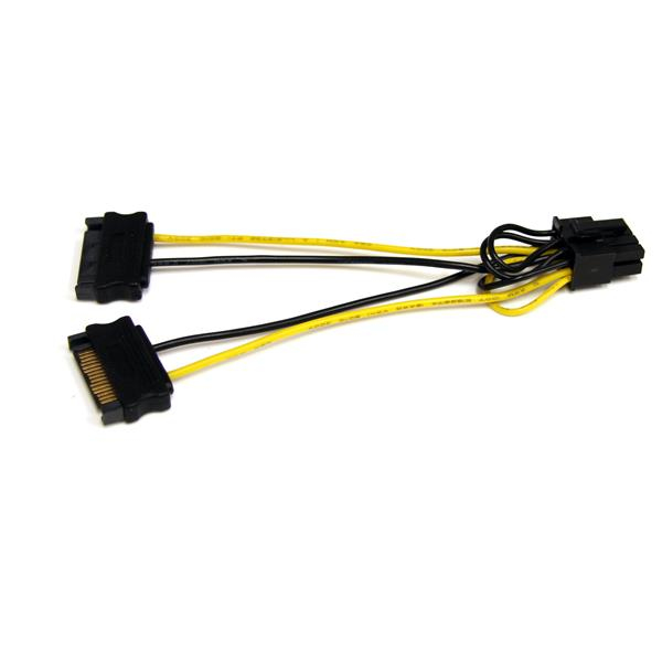 Image of StarTech.com 6in SATA Power to 8 Pin PCI Express Video Card Power...