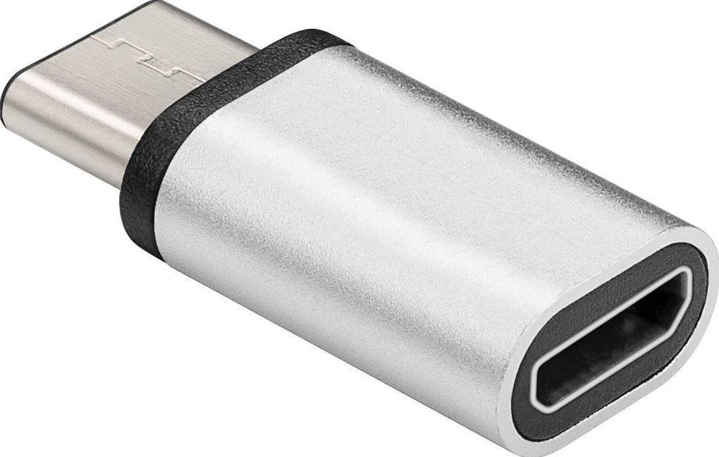 Image of Microconnect USB3.1CMBFS cable gender changer USB C Micro-USB B Silver