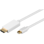 Microconnect MDPHDMI5 video cable adapter 5 m Mini DisplayPort HDMI Type A (Standard) White