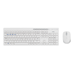 Rapoo 8110M keyboard Mouse included Universal RF Wireless + Bluetooth QWERTY English White