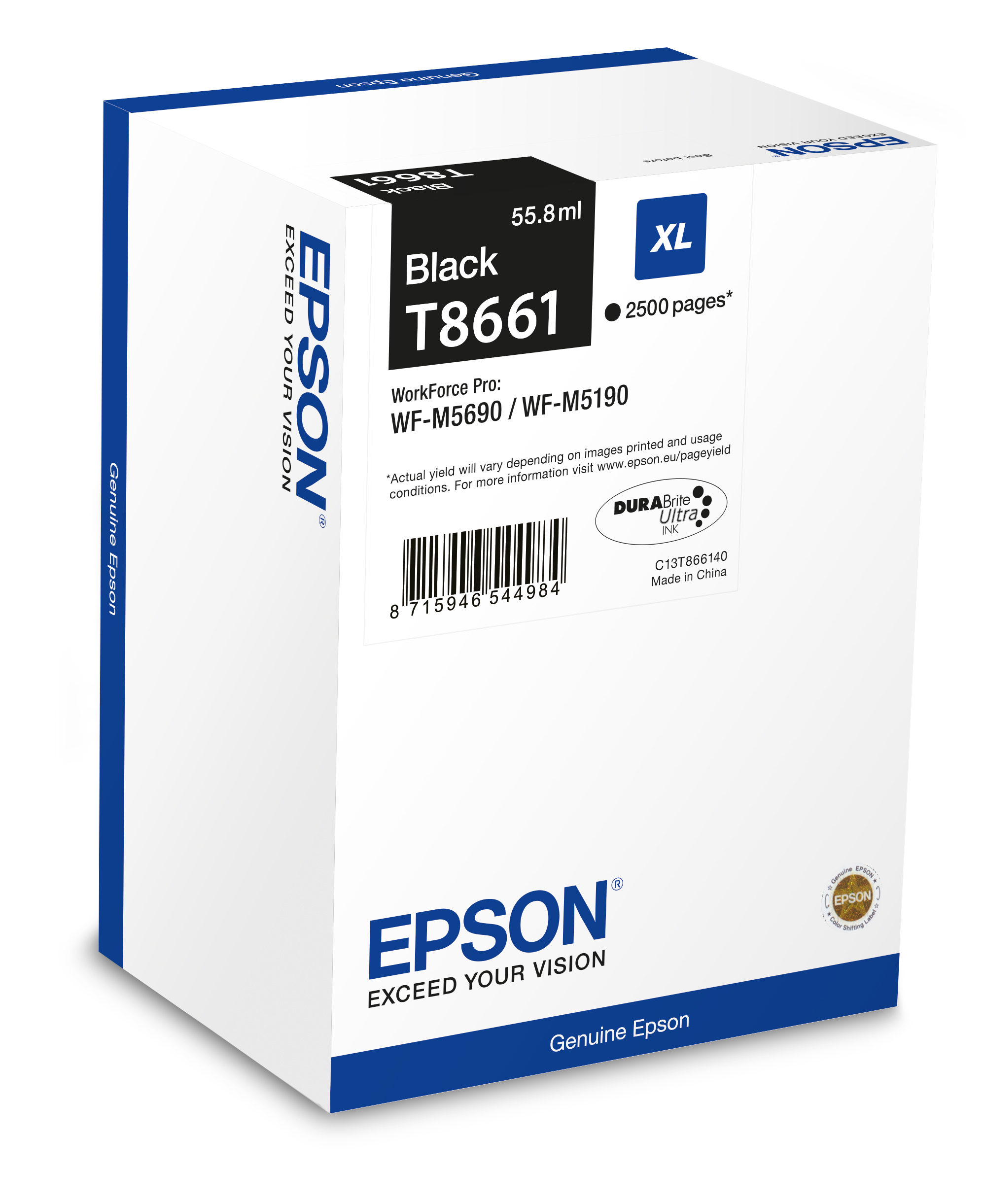 Image of Epson C13T866140/T8661 Ink cartridge black, 2.5K pages 55.8ml for...