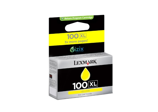 Lexmark 14N1071E/100XL Ink cartridge yellow high-capacity return program, 600 pages ISO/IEC 24711 for Lexmark Prestige Pro/Prospect Pro