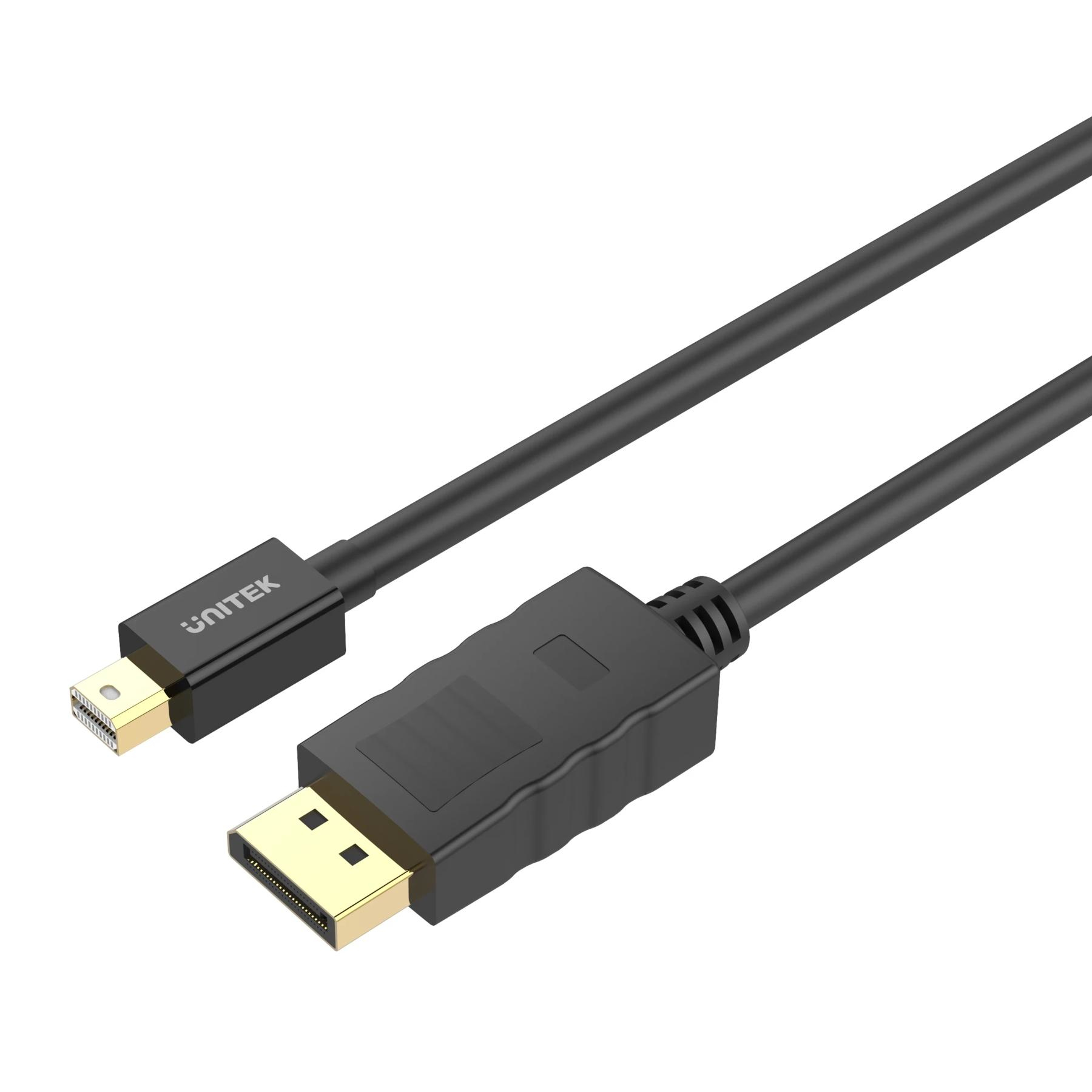 Y-C611BK UNITEK UNITEK Y-C611BK - 2 m - Mini DisplayPort - DisplayPort - Male - Male - Gold